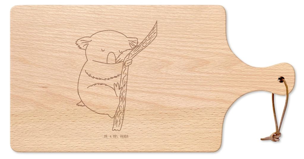 Mr. & Mrs. Panda schneidbrett Koalabär - Transparent - Geschenk, schlafen, Schneidebrett, Traumland, Holzbrett, Servierbrett, holzschneidebrett, F...
