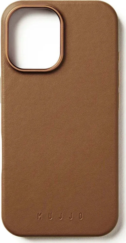 Protection iPhone 16 Mujjo marron cuir pour recharge MagSafe rapide