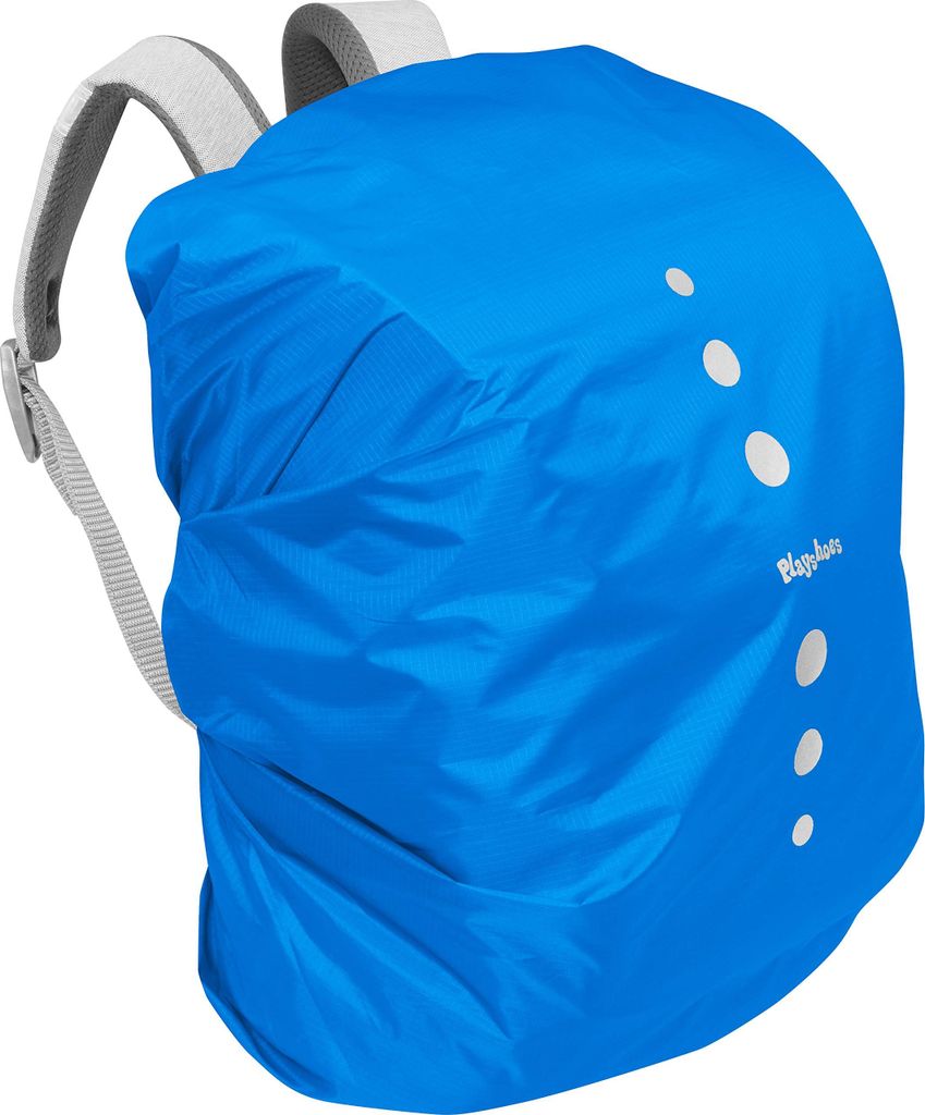 Playshoes Unisex Kinder Regenhülle für Rucksack Gepäck, L, Blau 7 Blau