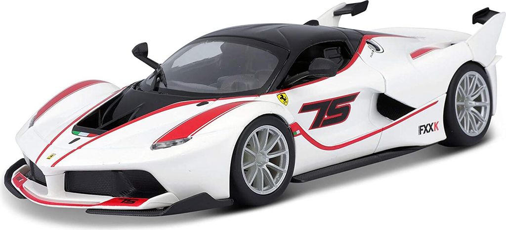 Bburago Modellauto - Ferrari FXX-K #75 (weiß, Maßstab 1:24)