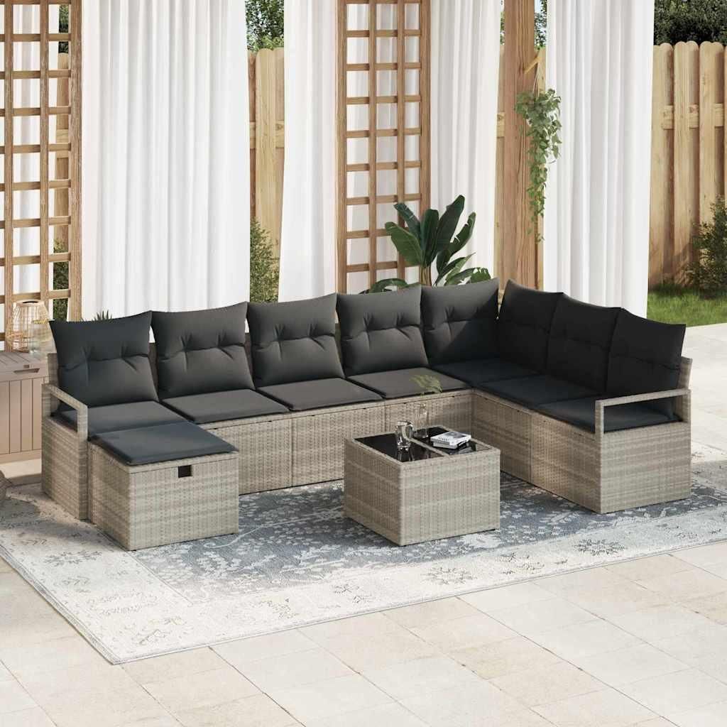 Maison Exclusive - Sofa Set mit Kissen 5 pcs Poly-Rattan