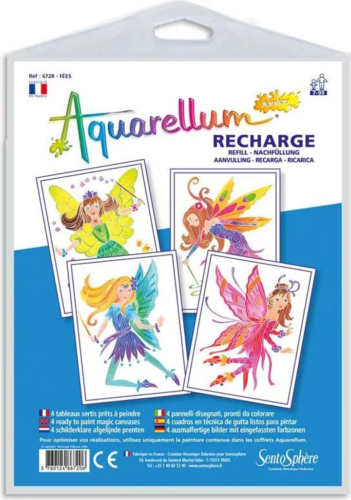 Papier Aquarelle Serti Aquarellum Fées Sentosphère 18x25cm Loisir Créatif