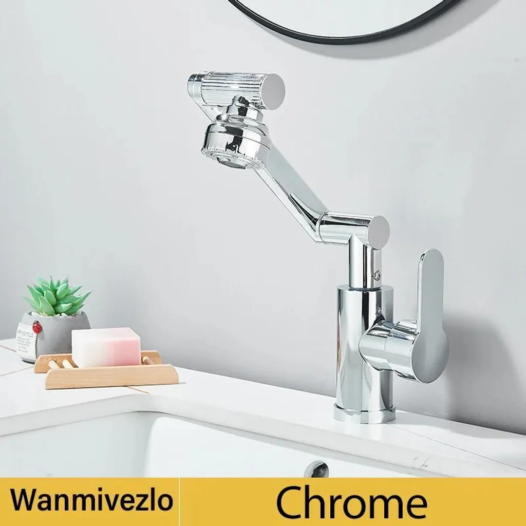 Robinet Mitigeur Lavabo Pivotant et Réglable - Idéal Salle de Bain