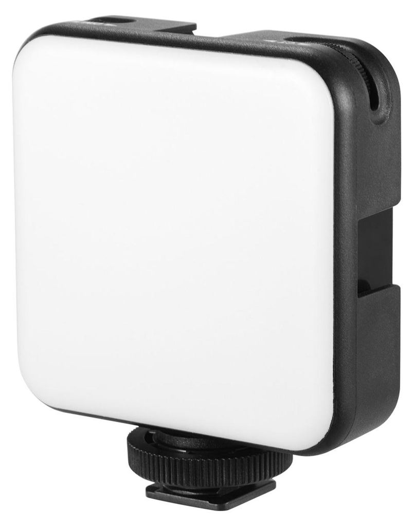 Andoer W64 Mini zweifarbige Vlog-LED-Leuchte 2500K-6500K Dimmbarer 6-W-Akku mit 3 Kaltschuhhalterungen Kompatibel mit Canon Nikon Sony DSLR-Kamera,...