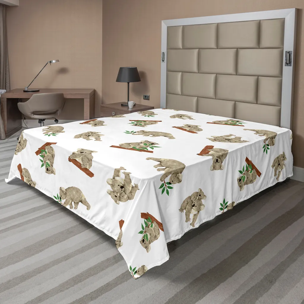 Lenzuolo ABAKUHAUS Tropicale Koala 266x260 - Biancheria Selezione