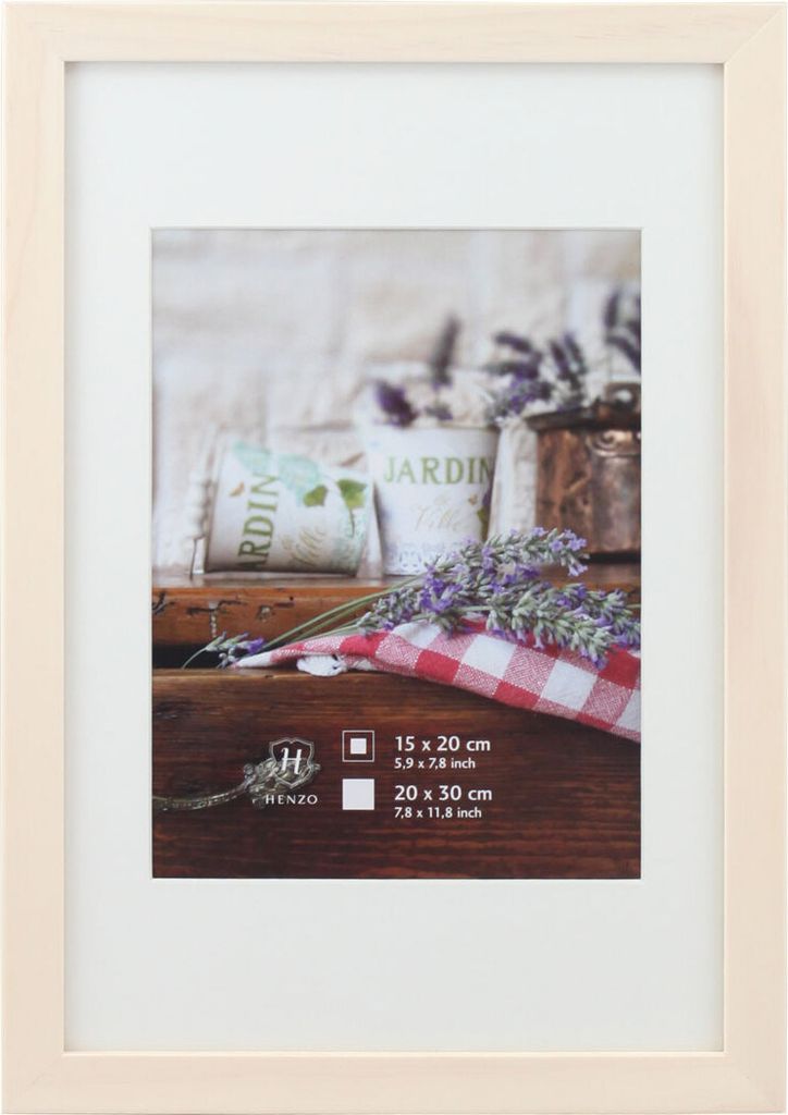 Jardin Holz Bilderrahmen 10x15 bis 50x70 Braun Natur Schwarz Weiß Foto Rahmen - Farbe: Weiß | Format: 40x60