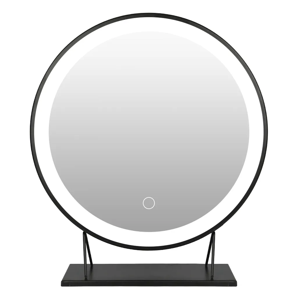 Miroir LED 50x50cm dimmable 3 couleurs avec commande tactile moderne