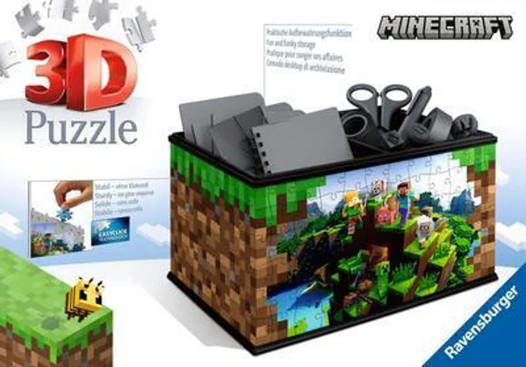Coffret de rangement Minecraft avec 216 pièces de construction rigides - 9