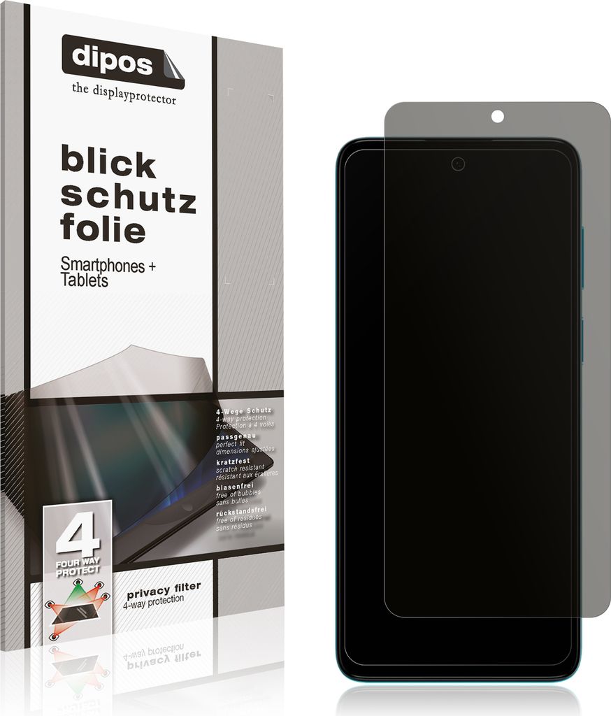 Blickschutzfolie für Motorola Moto G22 matt Schutzfolie Folie Display Schutz dipos
