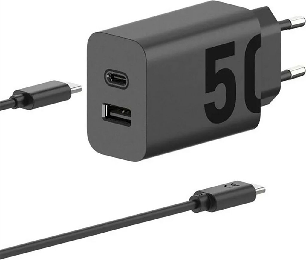 Motorola TurboPower Charger Duo 50W USB-A a USB-C čierna Obrázok produktu 