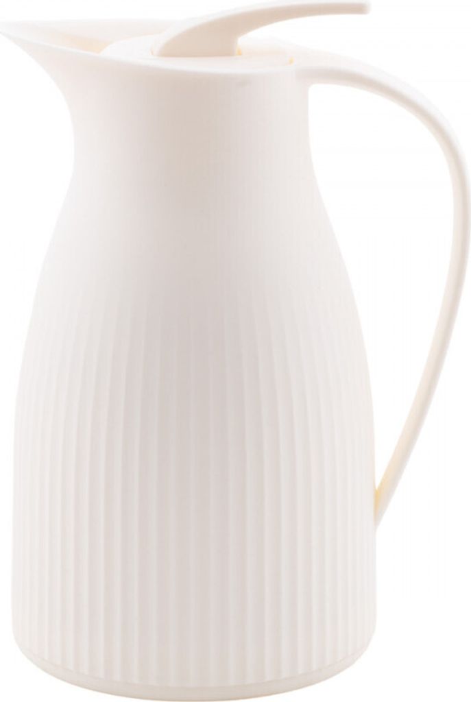 Termoska na kávu a čaj so sklenenou vložkou, krémová, 1 l Obrázok produktu 