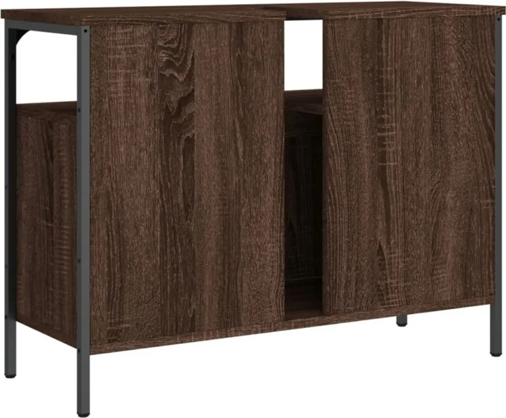 Mobiletto Rovere Marrone 80x30x60 cm vidaXL | Mobile Multiuso Design - 9