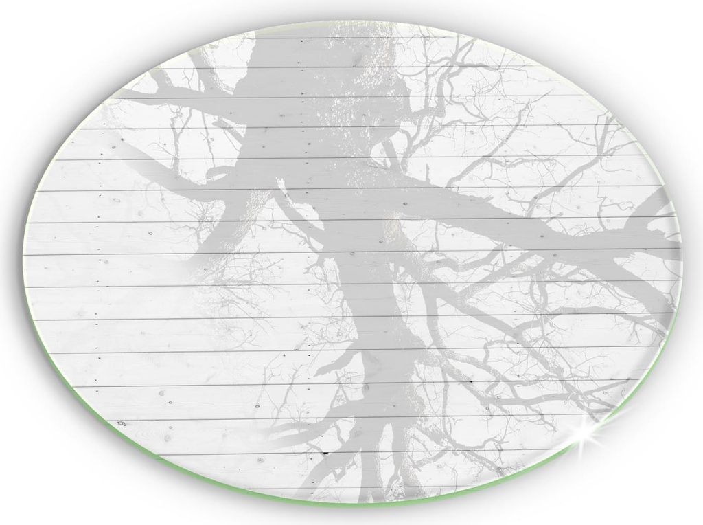 Glasplatte für Grabkerzen Gummifüße Glas Motiv - 30 cm - Moderne helle Tafeln