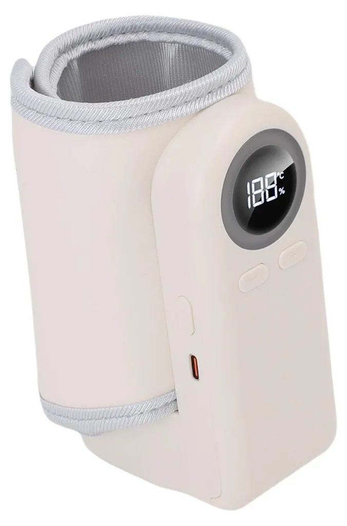 Chauffe-biberon portable rechargeable réglable de 37°C à 55°C