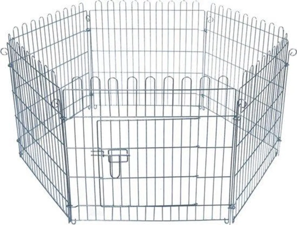 Cage de transport pour chien en métal argenté fonctionnelle 63 cm