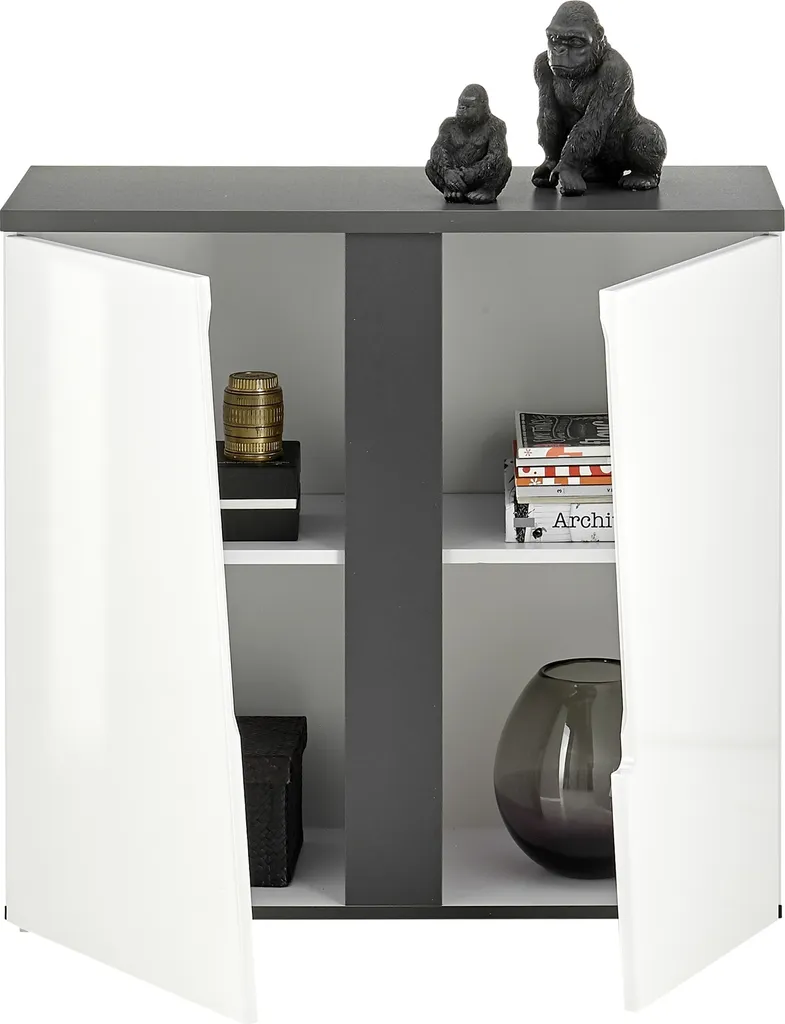 Meuble de Rangement Blanc pour Chambre Boston - Commode Gain de Place