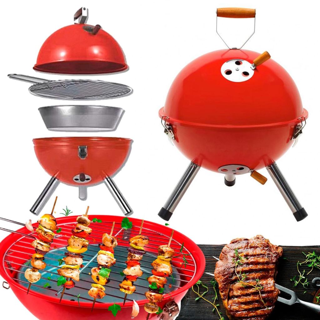 gril na dřevěné uhlí přenosný skládací stolní gril s Obrázek produktu 