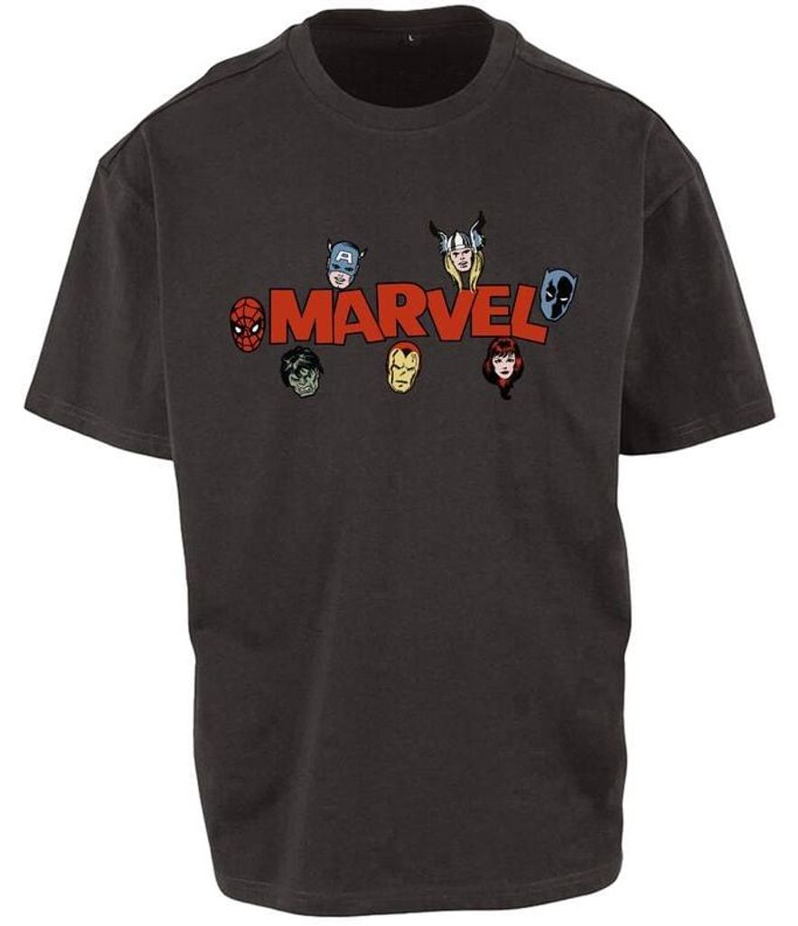 Avengers T-Shirt Herren Marvel Comics Logo With Heroes schwarz S