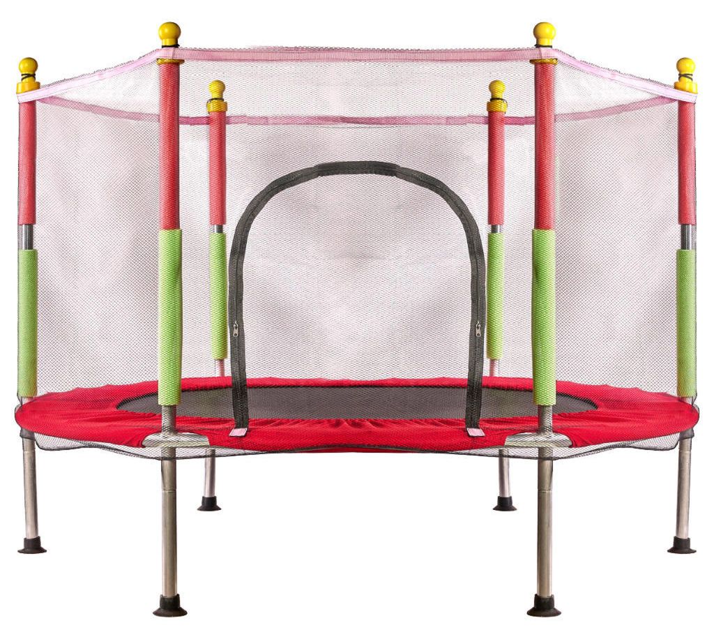 Trampolina ogrodowa dla dzieci 140cm czerwona Zdjęcie produktu 