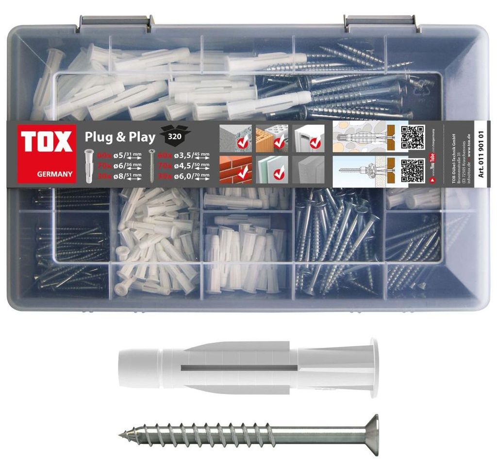 TOX Sortimentskoffer Plug & Play, 320-teilig Produktbild 