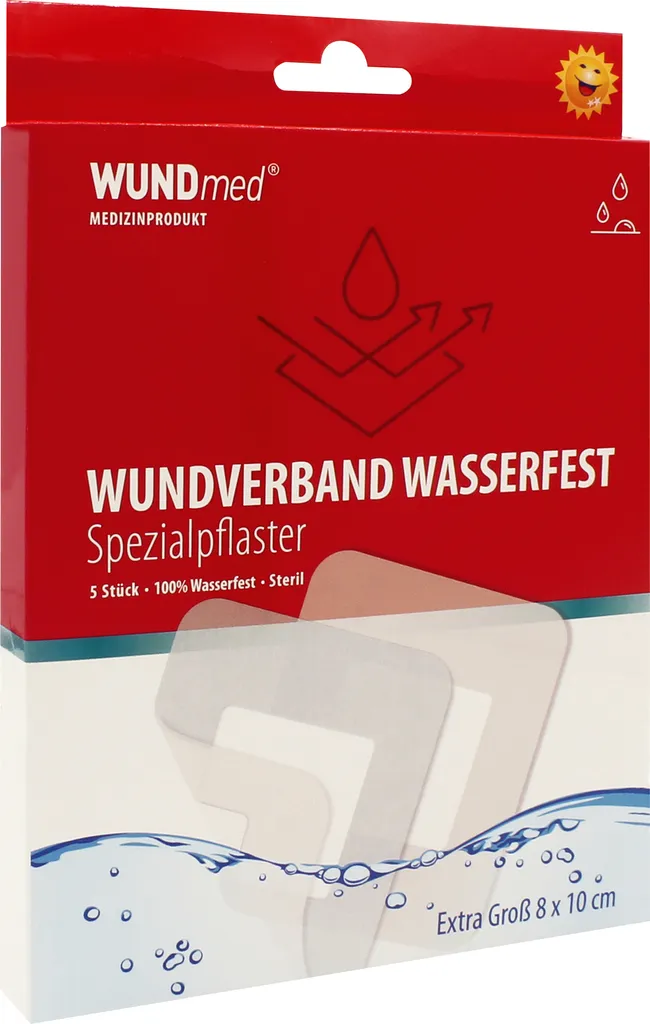 Protéger une Plaie de l'Eau : Pansement WUNDmed 03-016 Blanc 8x10 cm XL