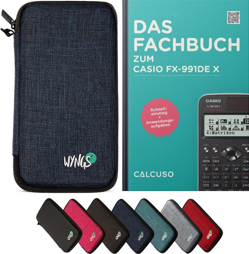 CALCUSO Zubehör Standardpaket Blau kompatibel für Taschenrechner Casio FX-991DE X
