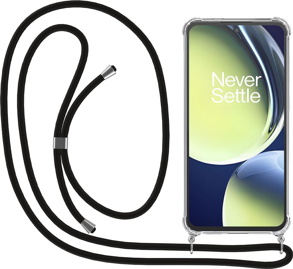 Smartphonica Telefon Fall geeignet für OnePlus Nord CE 3 Lite mit Kabel und Bumper - Fall mit Telefonkabel - TPU Backcover Fall stoßfest mit Lany...