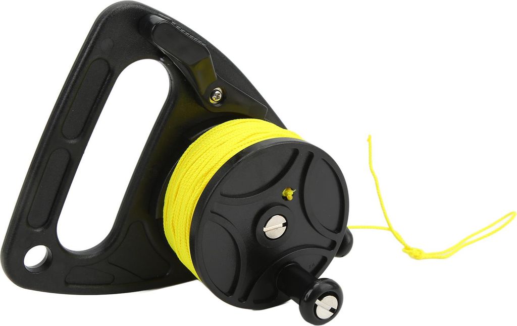 Tragbarer Tauchgriff Rollen -Tauch mit Daumenstopper zum Schnorcheln unter Wasser Wasser Sport 46 m gelber Drahtblack
