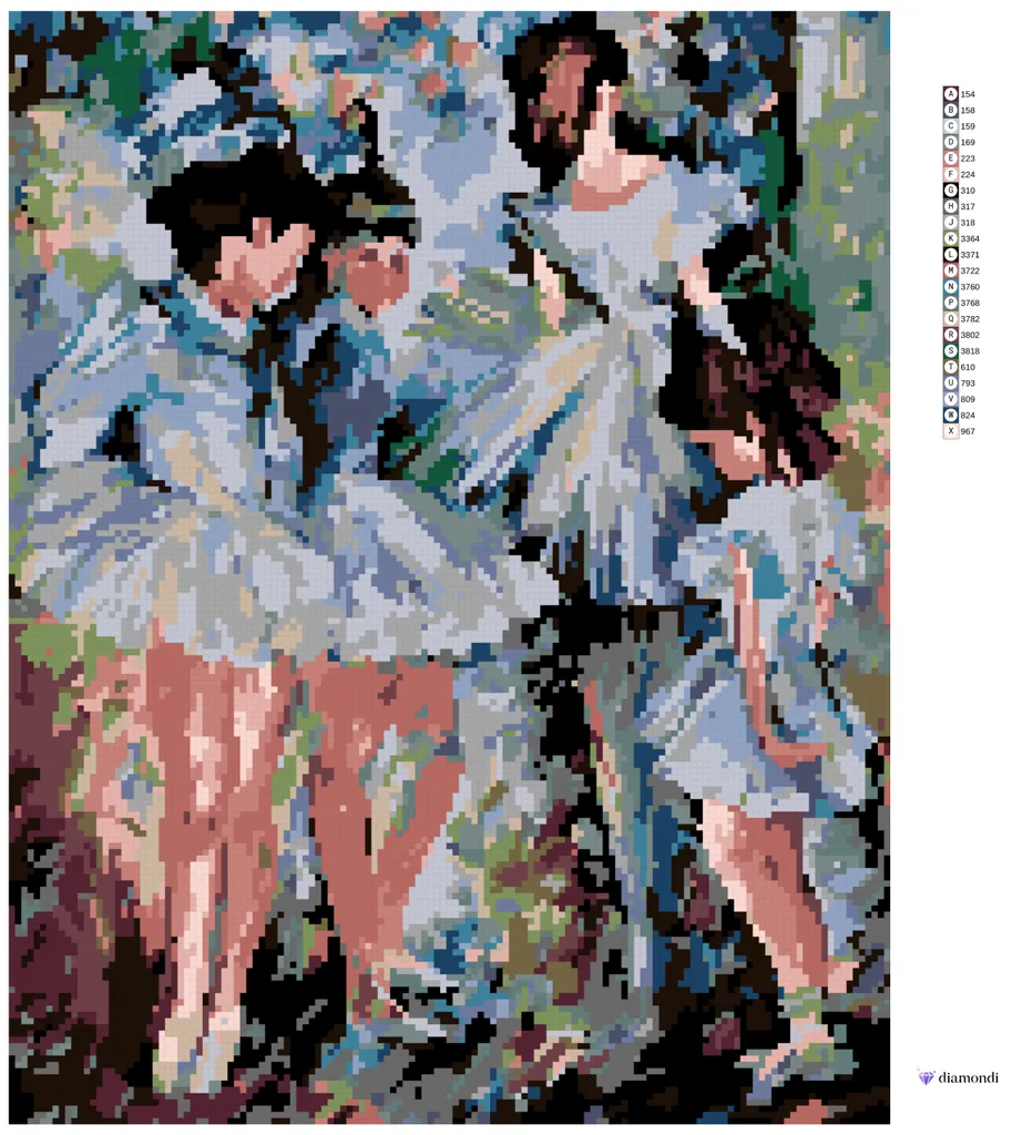 Zuty Pittura con Diamanti Ballerine - Arte Terapia 40x50 con Telaio - 5