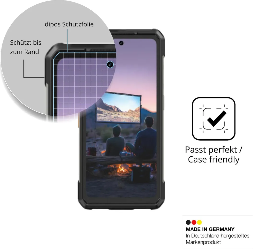 Brotect Pellicola Vetro Opaca Per Ulefone Armor X5 - Anti-Riflesso, Durezza 9H, Made In Germany