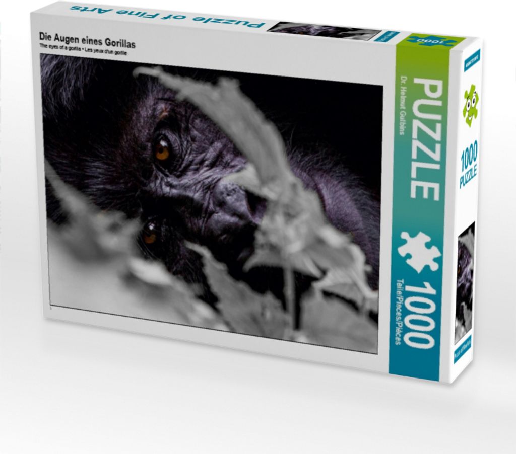 CALVENDO Puzzle Die Augen eines Gorillas | 1000 Teile Lege-Größe 64x48cm Foto-Puzzle für glückliche Stunden