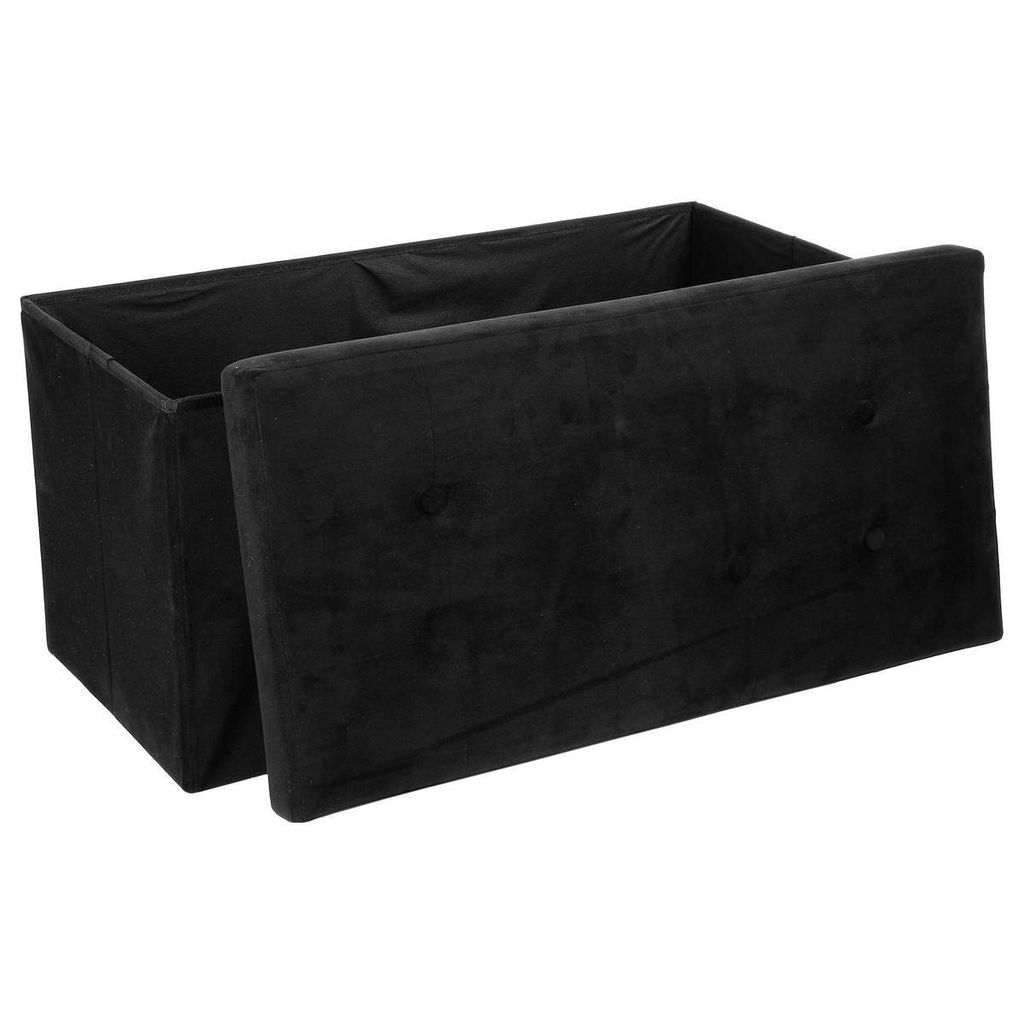 Canapé matelassé Adaline noir 76cm x 38cm Image du produit 
