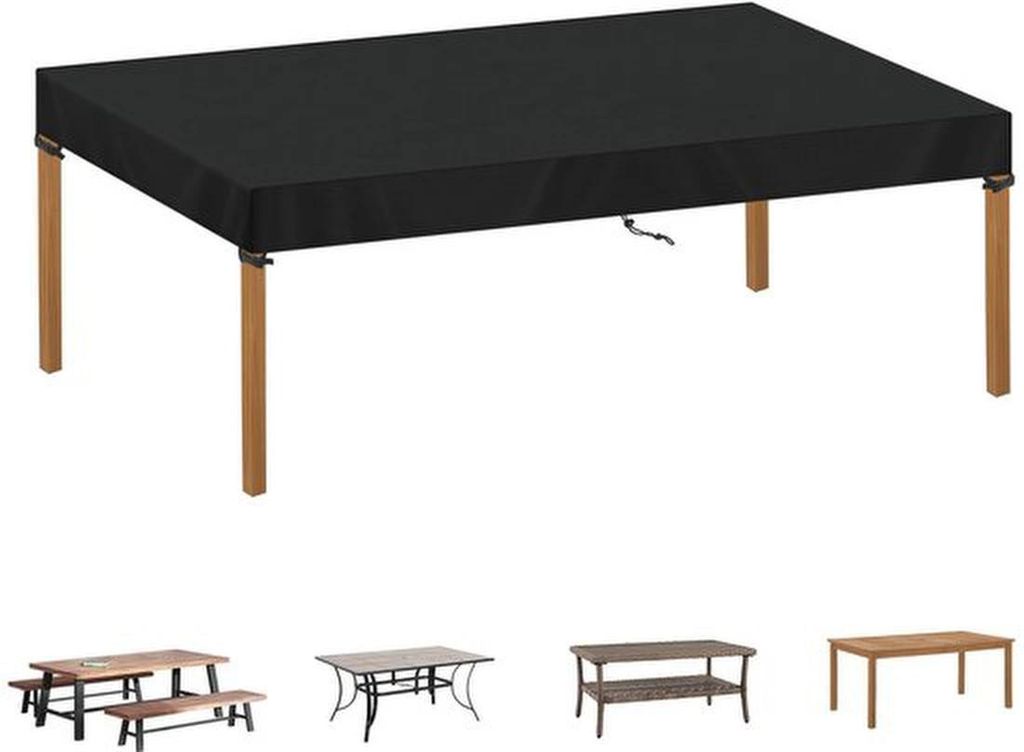 Tuintafel-Abdeckung aus Stoff, wasser- und windfest, mit starken Verschlüssen