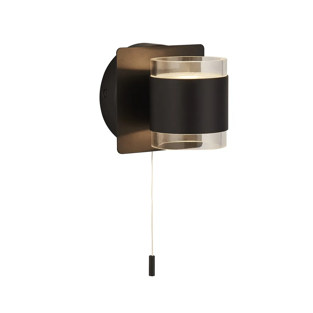Luminaire mural salle de bain double éclairage Tumbler verre poli