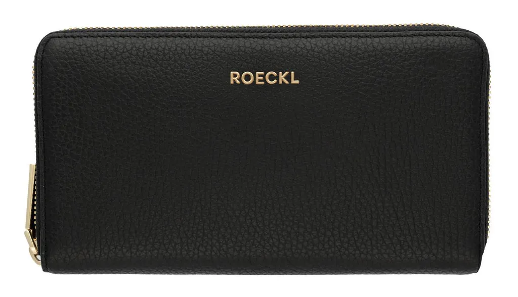 Grand Portefeuille Femme Donna en Cuir Noir - Compagnon Chic ROECKL