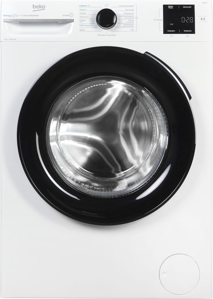 Beko b300 BM3WFU3741X, Frontlader, 7 kg, B, 76 dB, 1400 Produktbild 