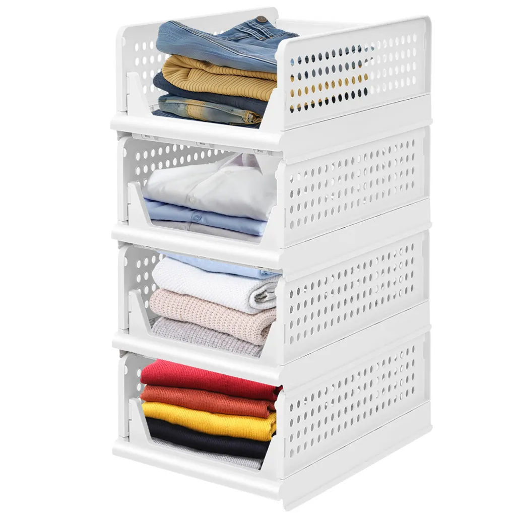 Dites Adieu au Désordre avec ce Lot de 4 Boîtes de Rangement de Penderie