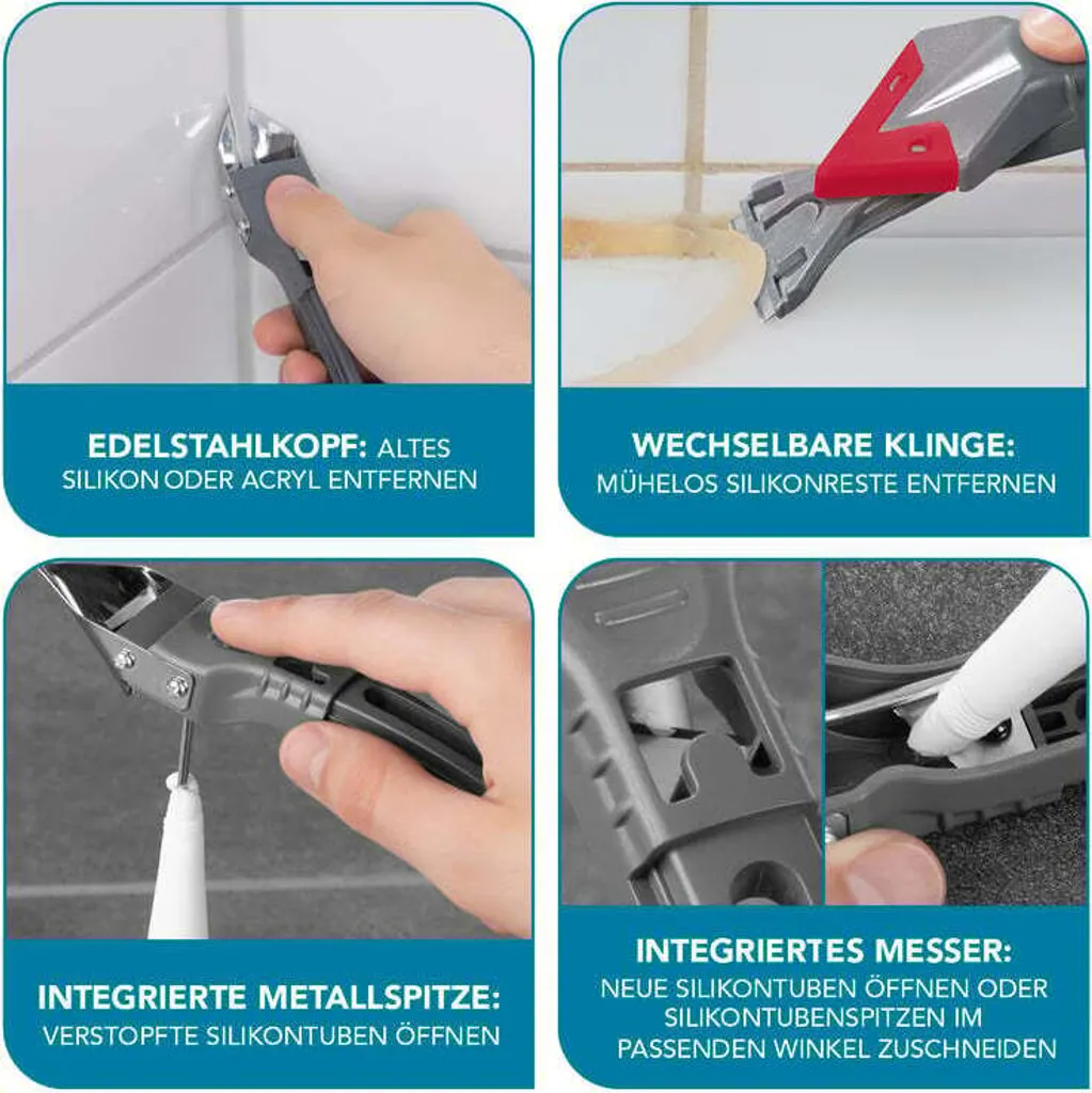 Solution de Rénovation Joints de Carrelage avec Grattoir et Lisseur Pro
