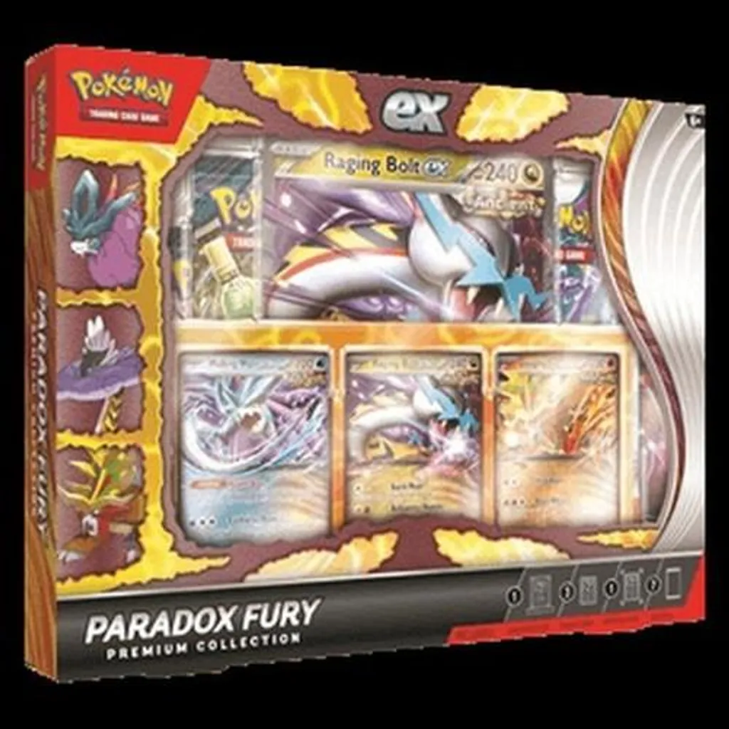 Coffret Pokémon Paradox Fury Collection Premium avec Cartes Brillantes