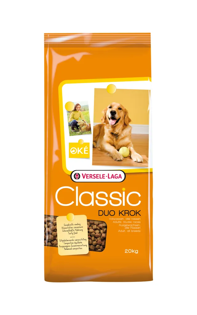 Classic Duo Krok 20 kg - Croquettes Équilibrées pour Chiens Adultes