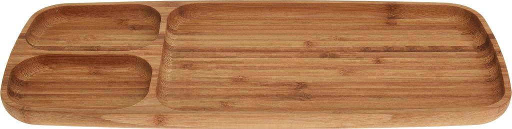 Servierplatte Bambus 3-kammerig Produktbild 