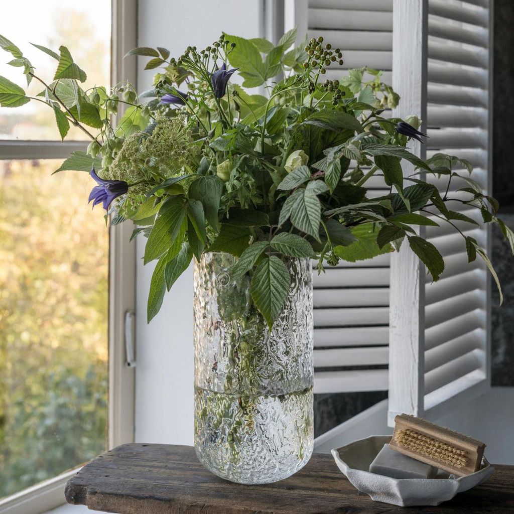 Vase gemustert aus Glas: large