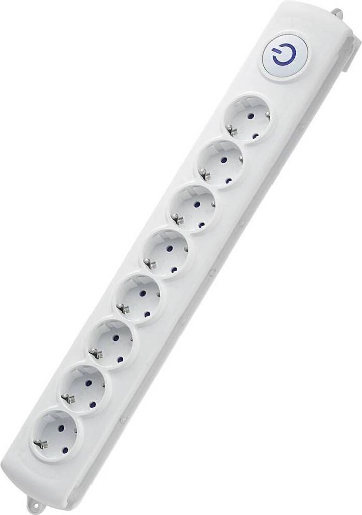GAO EMP308K Steckdosenleiste Mehrfachsteckdose mit Schalter 8fach Weiß
