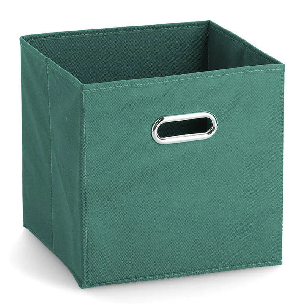 Boîte de rangement pliable pétrole en non-tissé résistant - 28 cm Zeller