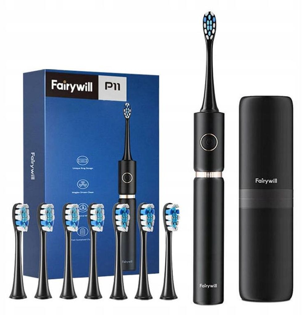 Fairywill P11 Schallzahnbürste, 31K Schläge, 3 Modi Schwarz Produktbild 