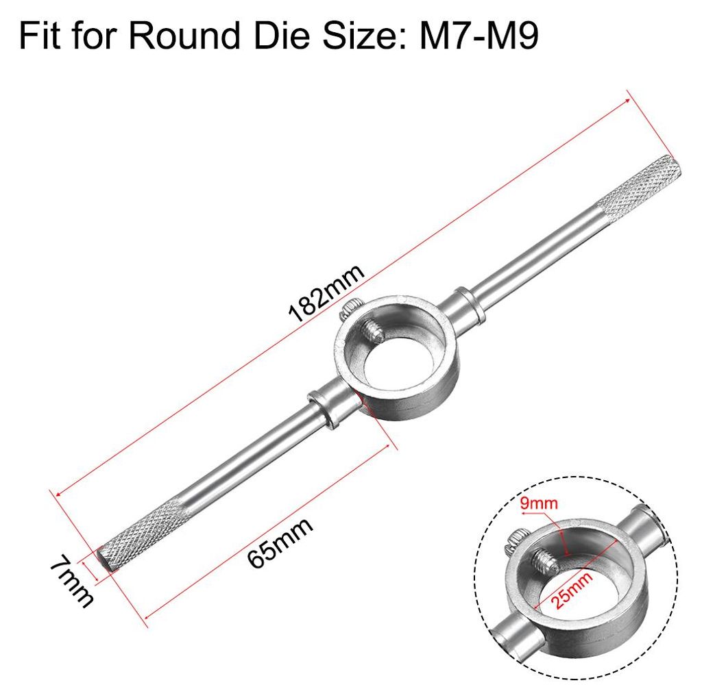 Schneideisenhalter 25mm ID mit verstellbar Schraubenschlš¹ssel fš¹r M7-M9 Schneideisen