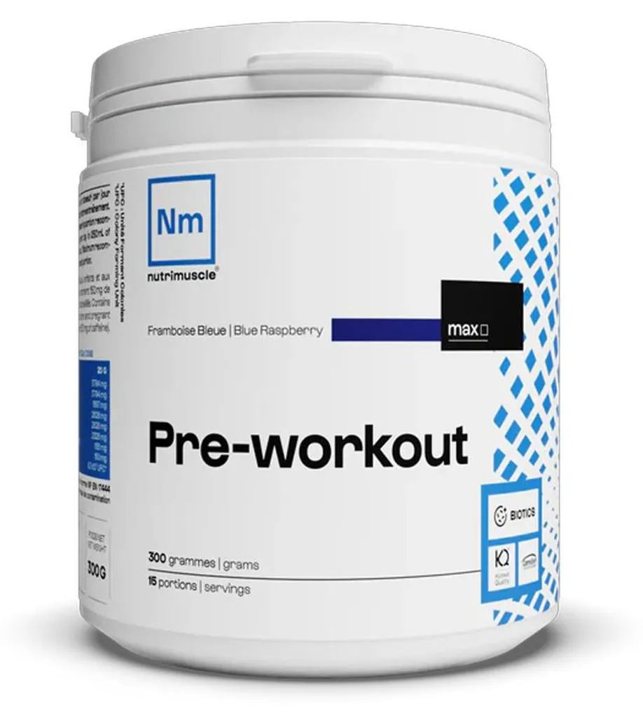 Pre-Workout Nutrimuscle 300g : dites adieu aux coups de pompe en salle