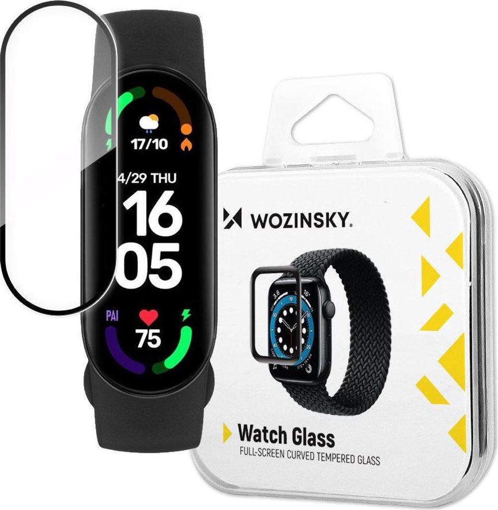 Wozinsky Uhr Glas Hybrid Glas Für Xiaomi Mi Band 6 Schwarz