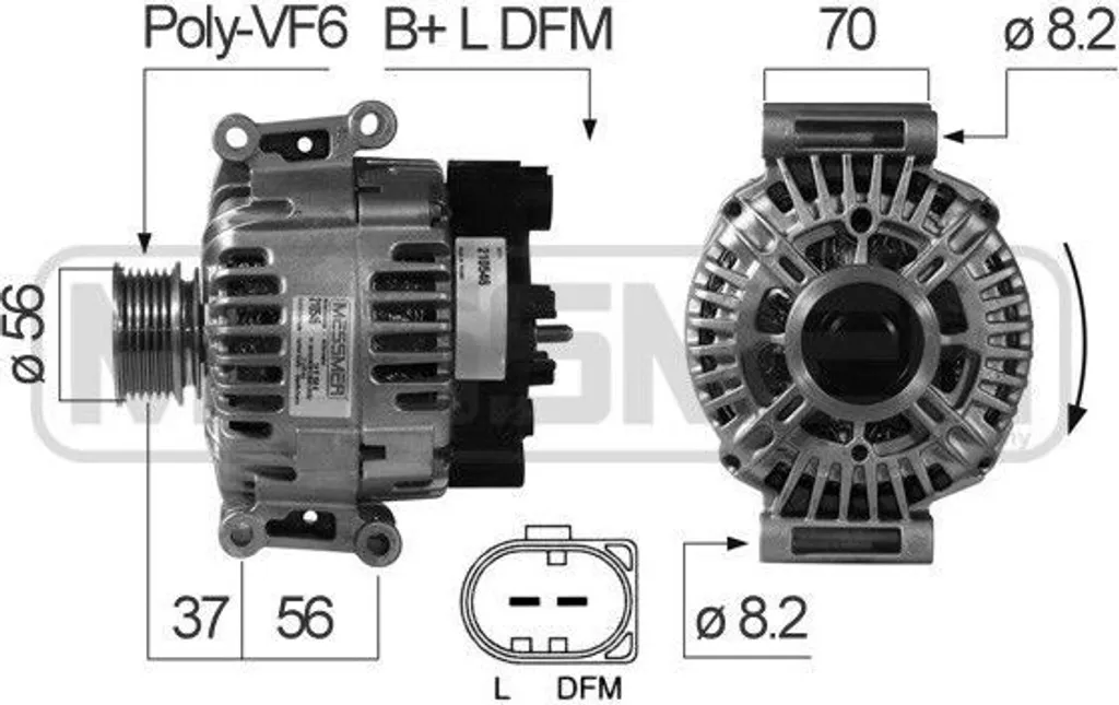 Alternateur ERA Performance pour Audi A4 8E 8H et A6 4B - 120 Ampères