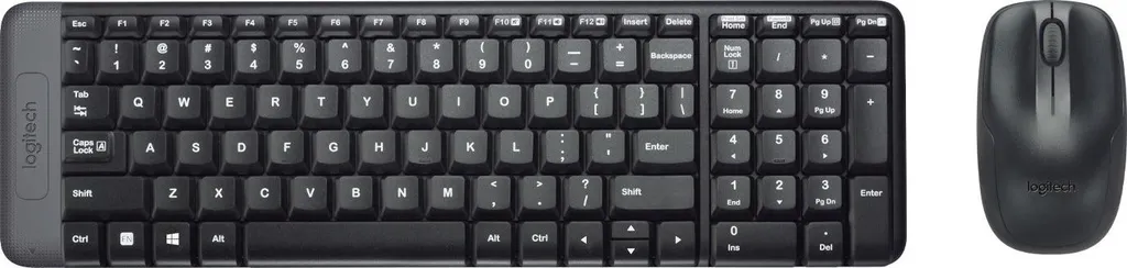 Ensemble Clavier et Souris Logitech MK220 Sans Fil Pack Périphériques Noir